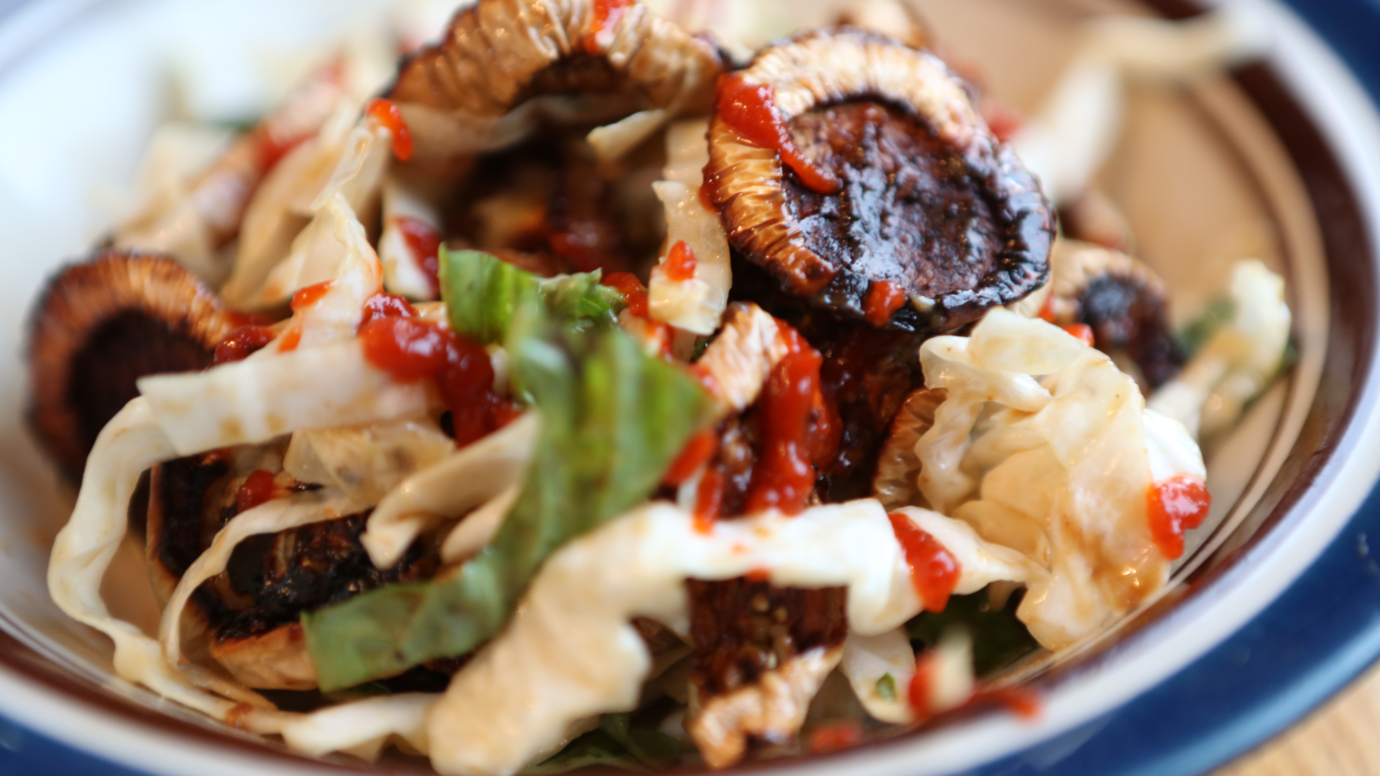Eggplant, Cabbage and Condiments