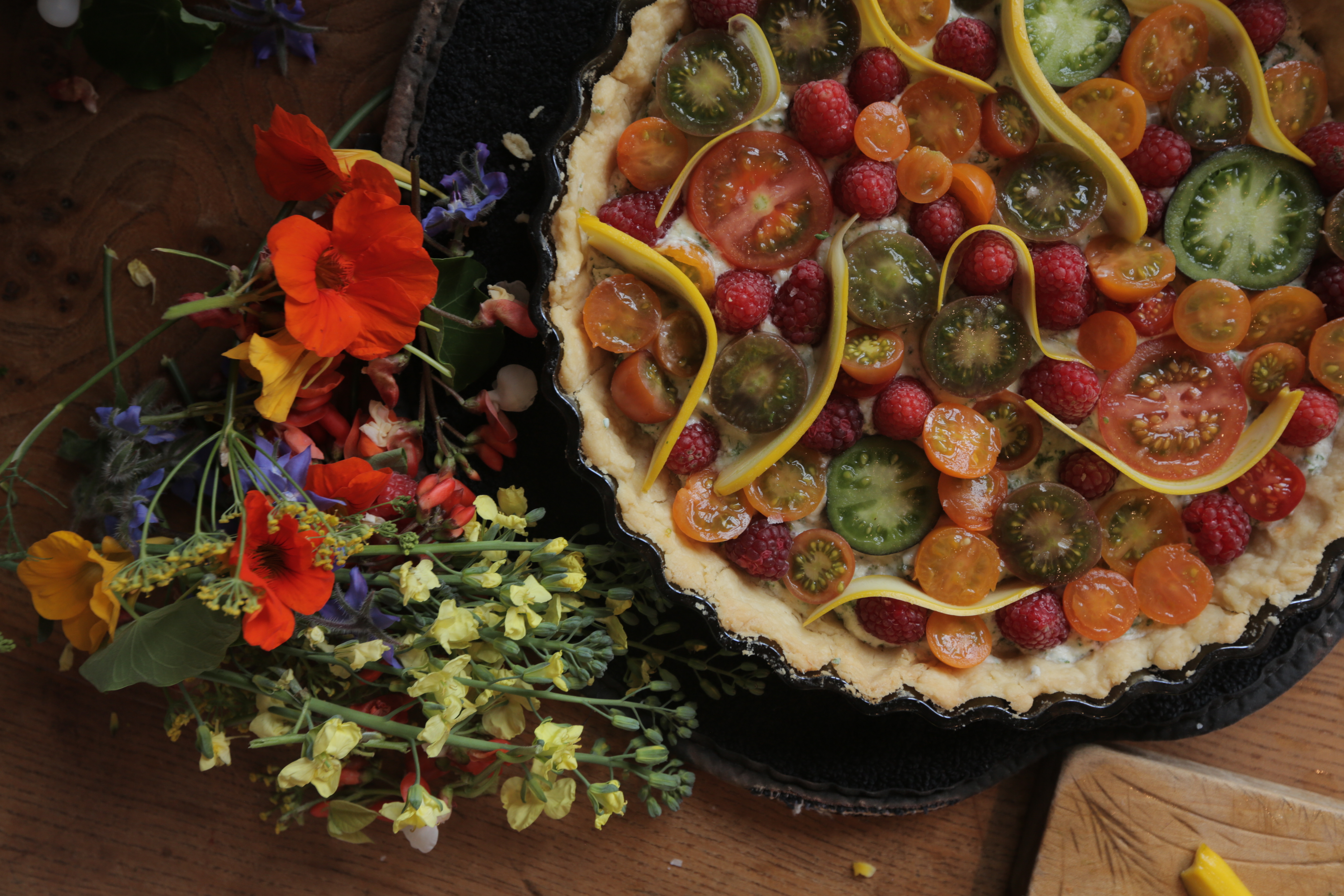 Broiled Asparagus and green garlic with herbs, seeds and crappie rillette. | The Perennial Plate